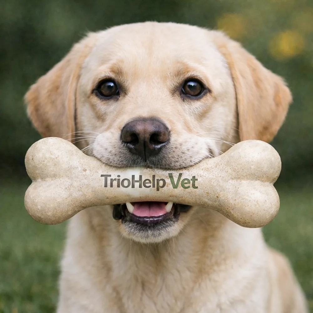 Labrador fericit la cabinetul veterinar TrioHelp Vet